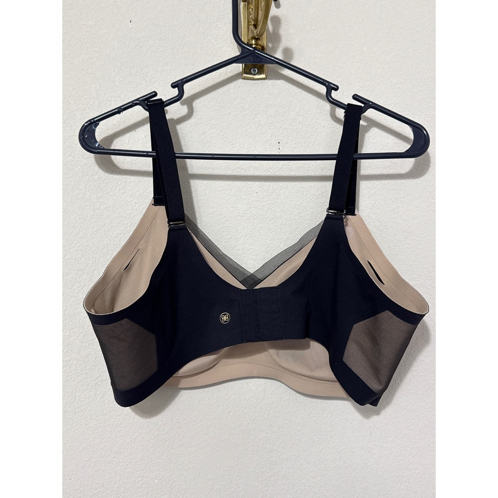 Honeylove Crossover Bra Womens 1X Black Wireless Mesh Support Shapewear 40E-F - Picture 2 of 6